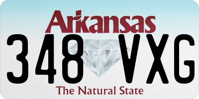 AR license plate 348VXG