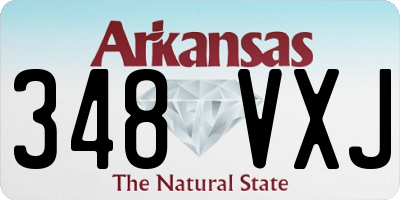AR license plate 348VXJ