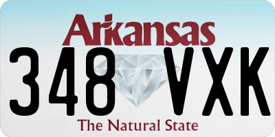 AR license plate 348VXK