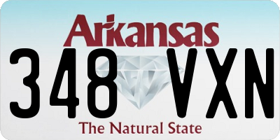 AR license plate 348VXN