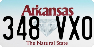 AR license plate 348VXO