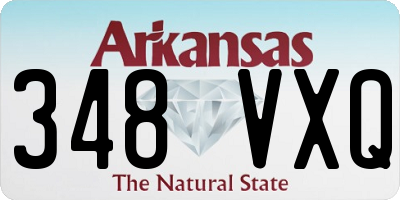 AR license plate 348VXQ