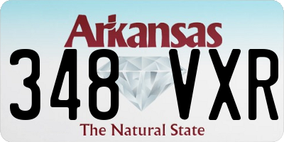AR license plate 348VXR