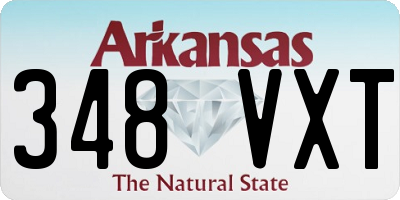 AR license plate 348VXT