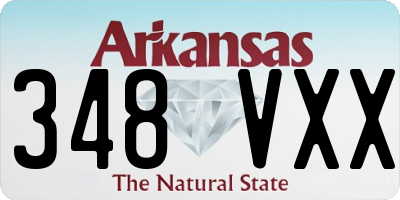 AR license plate 348VXX