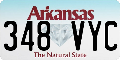 AR license plate 348VYC
