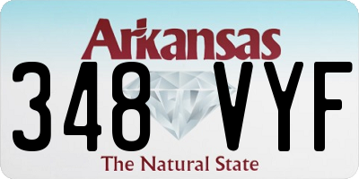AR license plate 348VYF