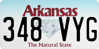 AR license plate 348VYG