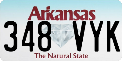 AR license plate 348VYK