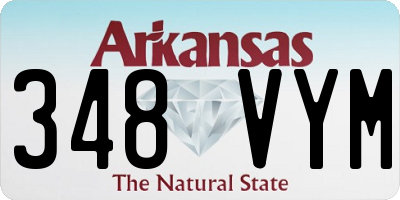 AR license plate 348VYM
