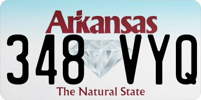 AR license plate 348VYQ