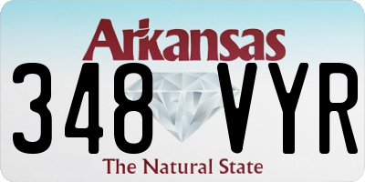 AR license plate 348VYR