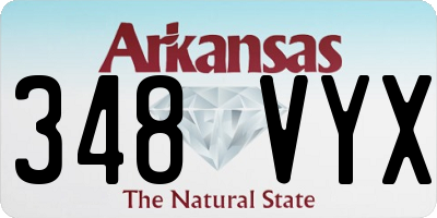 AR license plate 348VYX