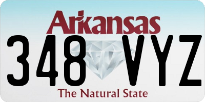 AR license plate 348VYZ