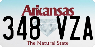 AR license plate 348VZA