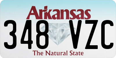 AR license plate 348VZC