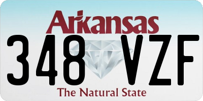 AR license plate 348VZF