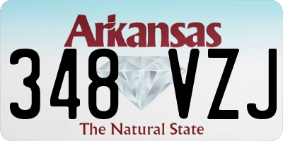 AR license plate 348VZJ