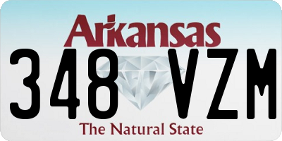 AR license plate 348VZM