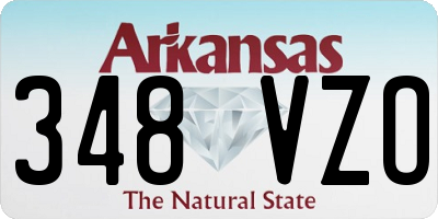 AR license plate 348VZO