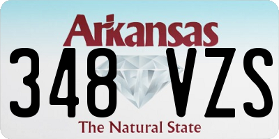 AR license plate 348VZS