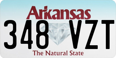 AR license plate 348VZT