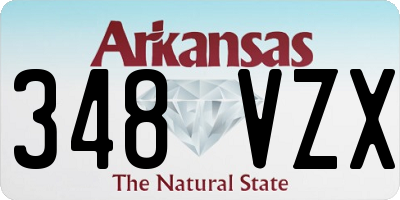 AR license plate 348VZX