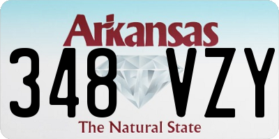 AR license plate 348VZY