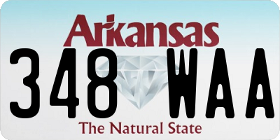 AR license plate 348WAA