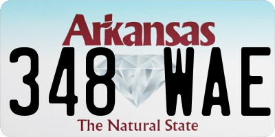 AR license plate 348WAE