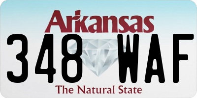 AR license plate 348WAF