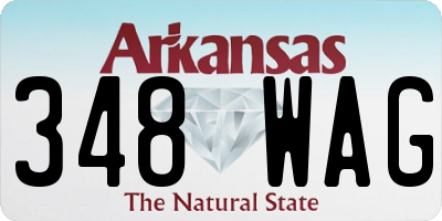 AR license plate 348WAG