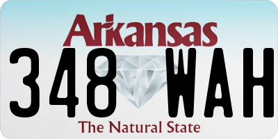 AR license plate 348WAH