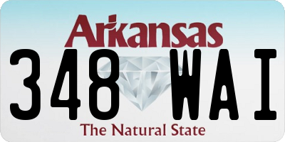 AR license plate 348WAI