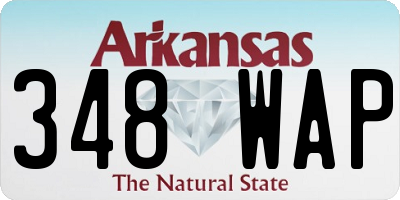 AR license plate 348WAP