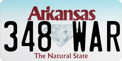 AR license plate 348WAR