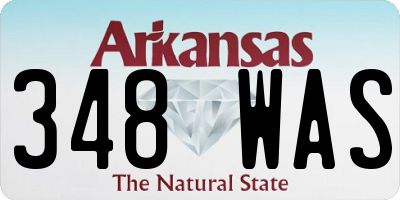 AR license plate 348WAS