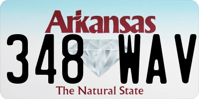 AR license plate 348WAV