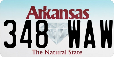 AR license plate 348WAW