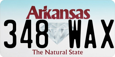AR license plate 348WAX