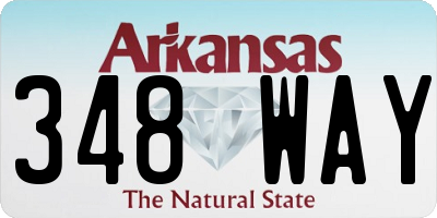 AR license plate 348WAY
