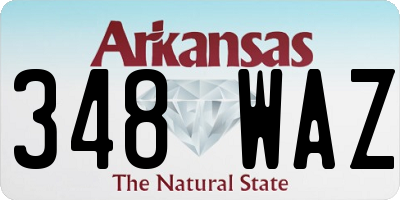 AR license plate 348WAZ