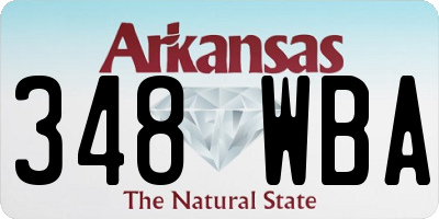 AR license plate 348WBA