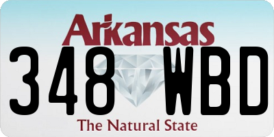 AR license plate 348WBD