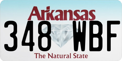 AR license plate 348WBF