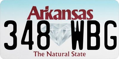 AR license plate 348WBG