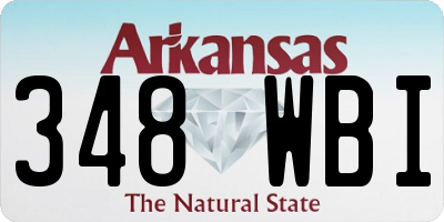 AR license plate 348WBI