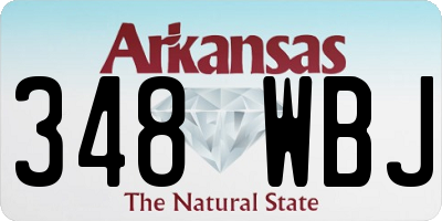 AR license plate 348WBJ