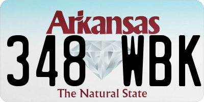 AR license plate 348WBK