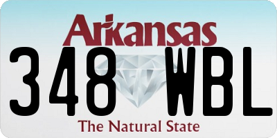 AR license plate 348WBL